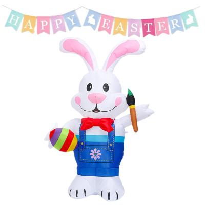 China EASTER inflatable decoration 1.8 meter white rabbit inflatable easter decoration for outdoor for sale