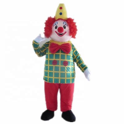 China Scum / The Adult Funny Smiling Red Hair Clown Halloween Plush Clown Mascot Costume Custom Made Mascot Cosplay for sale