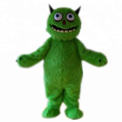 China green furry soft plush monster mascot costumes for adult Halloween monster mascot cosplay costumes for sale