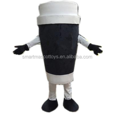 China Product promotion good ventilation life size walking coffee cup mascot costume for adult coffee cup mascot costume for sale