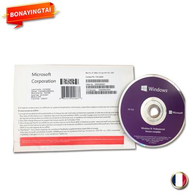 China Original Windows 10 Pro Full Package Professional Windows 10 French Language OEM Key DVD 12 Months Windows 10 Warranty for sale