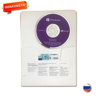 China Original Windows 10 Pro Full Package Professional Windows 10 Russian Language OEM Key DVD 12 Months Guaranteed Windows 10 for sale