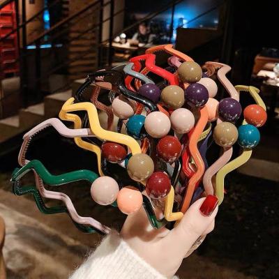 China Fashionable Cute Women Spa Headbands Plastic Resin Hair Bands Facial Accessory for sale