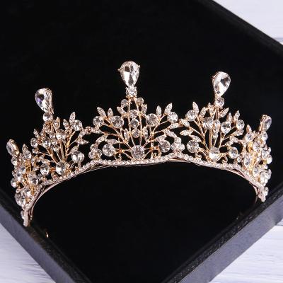 China Crown Wedding Bridal Tiara Rhinestone Large Luxury Elegant Baroque Crystal Luxury Hair Accessories For Women for sale