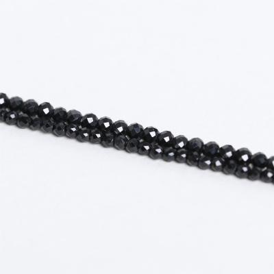 China Wholesale Natural Gemstone Crystal Loose Beads Black Spinel Beads forJewelry Making for sale