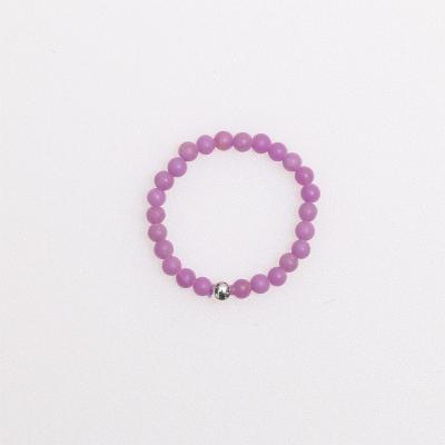 China China Wholesale Rainbow Color Stone Fashion Natural Crystal Round Beads Ring Wholesale Price - Gemstone Jewelry for sale