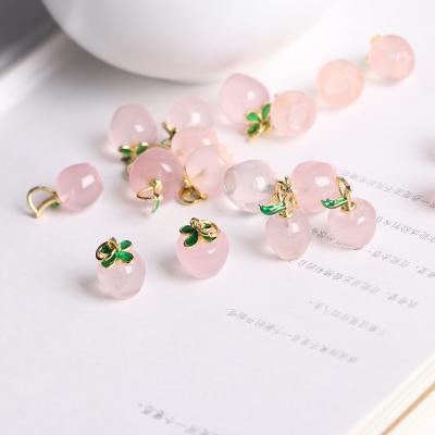 China China Wholesale Natural Crystal Gfit Rose Quartz Apple Gemstone Pendant Healing Crystal Jewelry Pendant Christmas Gifts for sale