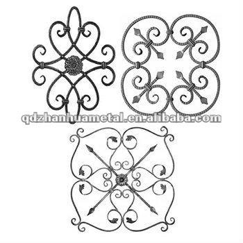 China Ornamental Decorative Wrought Iron Fence and Gate Gate Rosette for sale