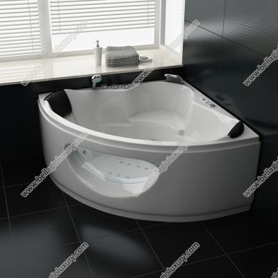 China Single skirt BELLAGIO factory price bathtub, corner massage tub with waterfall, whirlpool spa for sale