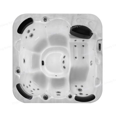 China Hot Tubs High Quality Adult Plastic Spa Tub Portable Outdoor Hot Tubs 5 Seats and 1 Lounge Chair for sale