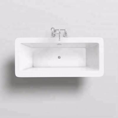 China Second Hand Indoor Solid Outdoor Corner Mini Square Freestanding Hot Tub Freestanding Bathtub for sale