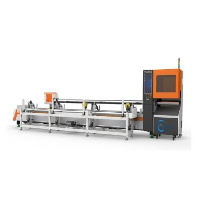 China 1000w round tube fiber laser cutter/CNC laser cutting machine with automatic loading china for sale