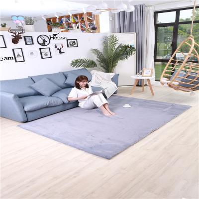 China Sale Eco-friendly.anti-slip.water-proof low price warm beige color rabbit fur blankets rug thick soft rug for Sala e quarto fur blankets faux de la tapetes 'Italy for sale