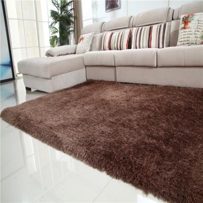 China New Long Pile 3D Eco-friendly.anti-slip.water-proof living room blankets brown color shaggy blanket sala alfombra sala decoration home Tianjin online factory for sale