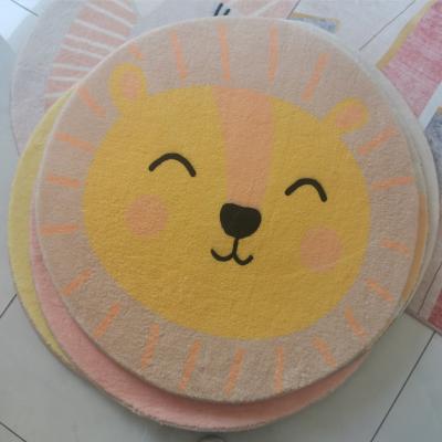 China Anti-Slip Round Blanket for Bedroom Circle Fluffy Blanket for Kids Room Furry Rug for Teens Room Shaggy Circular Rug for sale