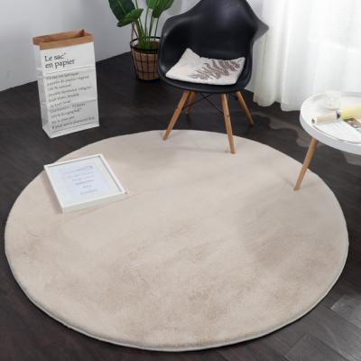 China Modern Tianjin Carpet Rabbit Fur Blankets And Rugs Round Area Soft Hairy Mat For Living Room Bedroom Hotel Floor Mats for sale