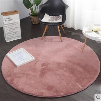 China Modern Eco - Friendly Soft Furry Area Rugs And Round Rugs For Living Room Animal Faux Fur Carpet Mats for sale