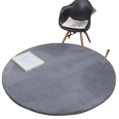 China Factory Washable Cheap Cotton Backing Round Animal Faux Fur Long Pile Rug Blankets Modern Rug For Living Room Tianjin Carpet for sale