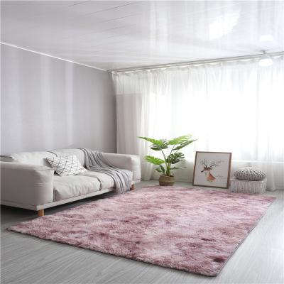 China Washable 2' x 3' PV Velvet Tie Shaggy Carpet Living Room Death Fashionable bathdroom carpet Tianjin factory living room rug for sale