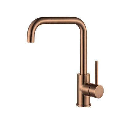 China High Quality Commercial Thermostatic Faucets Single Handle 360 ​​Degree Rotation Rose Gold SUS 304 Stainless Steel Water Mixer Sink Kitchen Faucet for sale