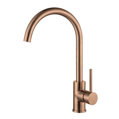 China Wholesale Professional Thermostatic Washing Faucet Modern Design Durable Goose Neck Shape Kitchen Hot And Cold Mixing Faucet for sale