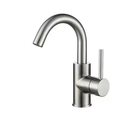 China Thermostatic Faucets Southeast Asia Hot Sale Brushed Steel Basin Faucet Bathroom Rotate Faucet Basin Round Body Bath Basin Faucet OEM Tapware for sale