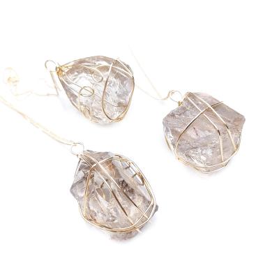 China China Wholesale Natural Smoky Quartz Crystal Pendant Necklace For Gift for sale