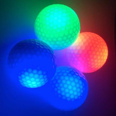 China Rubber + Promotional Surlyn Night Sports Light Activated 7 Color LED Golf Balls Lights Led Golf Ball Floating Headlight for sale