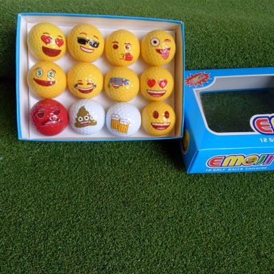 China Rubber + PU Branded 2 Piece Wholesale Used Golf Balls Second Hand Golf Practice Training Ball for sale