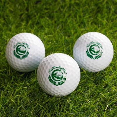 China Rubber + Surlyn Customized Golf Ball 2 Piece Golf Ball Marked Golf Balls for sale