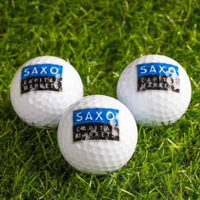 China Rubber + PU Custom Logo 3 Layer Tournament Empty Golf Balls Surlyn Golf Ball for sale