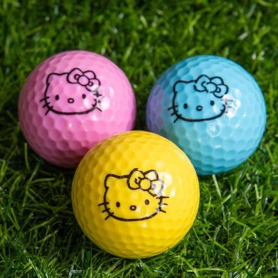 China PU Rubber + Whole Sale OEM Logo 2 Layer Tournament And Driving Range Soft Golf Ball for sale