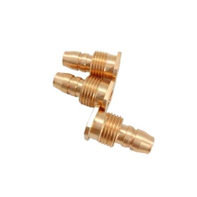 China Custom Fastender Drawing CNC Hose Barb Fitting Straight Brass Barbed Flare Adapter for sale