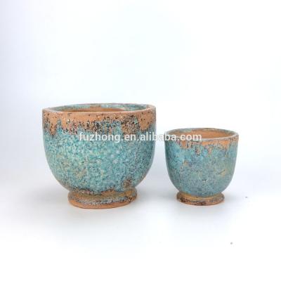 China Eco - Friendly Terracotta Bowl Shaped Antique Pottery For Garden for sale