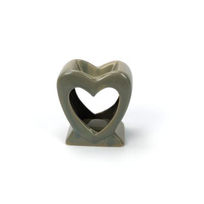 China Ceramic Pierced Heart Shaped Censer, Oil Burner for sale