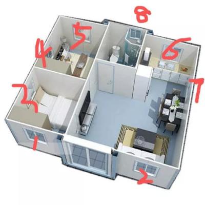 China Erweiterbare Villa aus Leichtstahl Fertighaus für Bürogebäude Containerhaus zu verkaufen