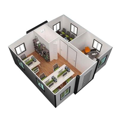 China 20ft 3 In 1 Folding Mobile Homes Perfect For Hotel Booth Applications for sale