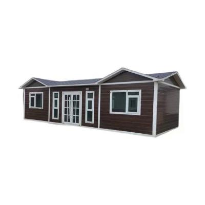 China Opvouwbaar kleine huis op wielen trailer met 18 mm MgO plank vloer PVC schuifvenster Te koop