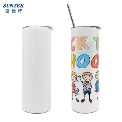 China 2020 Hotselling PORTABLE Sublimation Heat Press 20oz Empty Stainless Steel Straight Tumbler With Stainless Steel Straw for sale