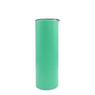 China PORTABLE Vacuum Flask Mug Bottle Tumbler With Stainless Steel Straw Hotselling Sublimation White Heat Press 2020 Glow In Dark Green for sale