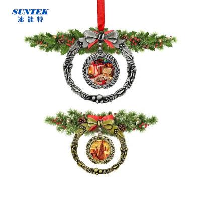 China SUNTEK Sublimation Blank Christmas Ornaments Garland Sublimation Blank for Christmas for sale