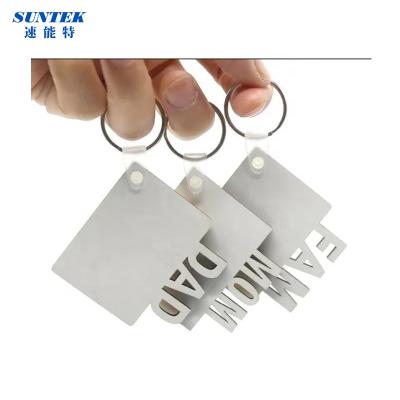 China MDF MDF Blank Sublimation Transfer Printing Dad, Mom, Grad Frame Keychains for sale