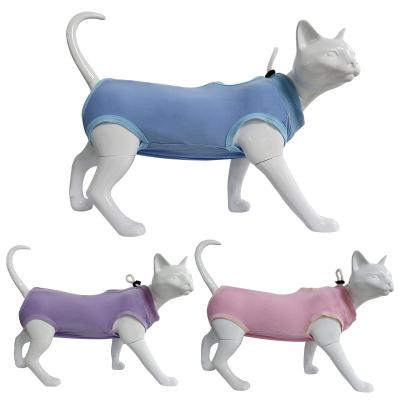 China Customized After Changing Cat Wear Female Cat Weaning Clothes After Clothes Pet Coiled Licking Comfortable Elastic Clothes for sale