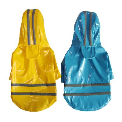 China Fashion Rainy Season Outdoor Hooded Raincoat Pu Reflective Pet Sustainable Pet Brand Small Raincoat for sale