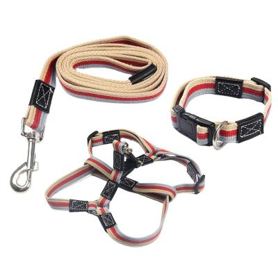 China Custom Made Custom Strong Design Dog Leash Set Pet Three-Piece Collars and Leash Collars for sale