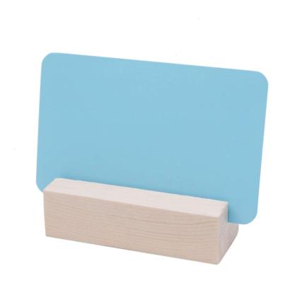 China 6 Pieces Eco - Friendly Wooden Business Card Display Stand , Business Menu Table Card Base for sale