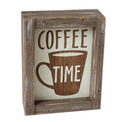 China Minimalist Creative Wooden Sign Cafe Decoration Home Solid Wood Decorative Sign for sale