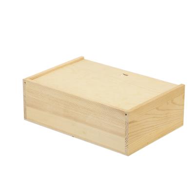 China With Slipping Cover Customized Packing Case Jewelry Storage Box Slipping Lid Wooden Keepsake Box for sale