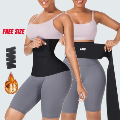 China Wholesale Antibacterial Waistdear 5 Meters High Waist Slimming Belt Latex Waist Belly Wrap Trainer Women for sale