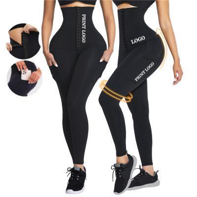 China Antibacterial Breathable Fitness Trainer Corset Leggings Women High Waistdear Sports Workout Yoga Compression Gaiters for sale